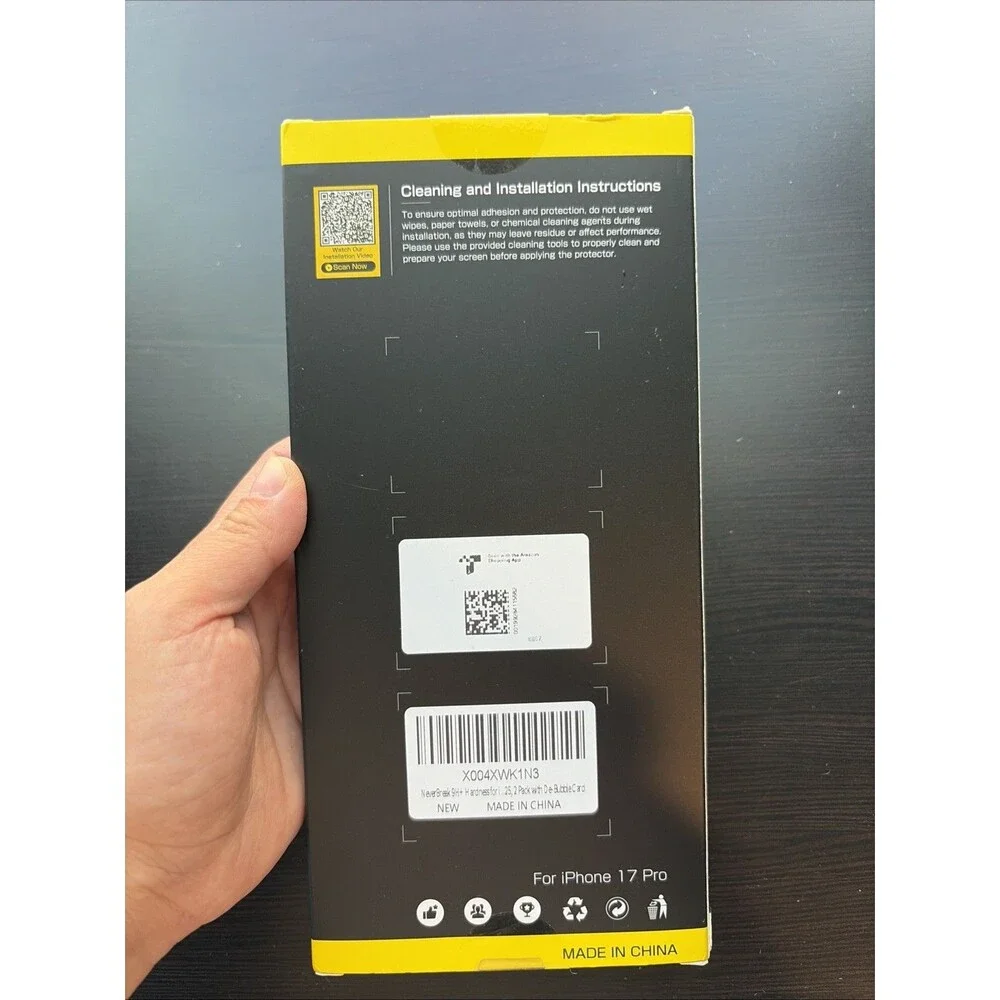 Never Break Screen Protector For Iphone 17 Pro 2 Pack